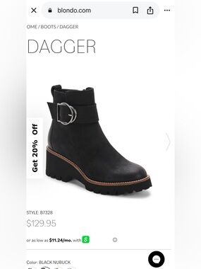 Women's Blondo Waterproof Black Buckled Ankle Boot